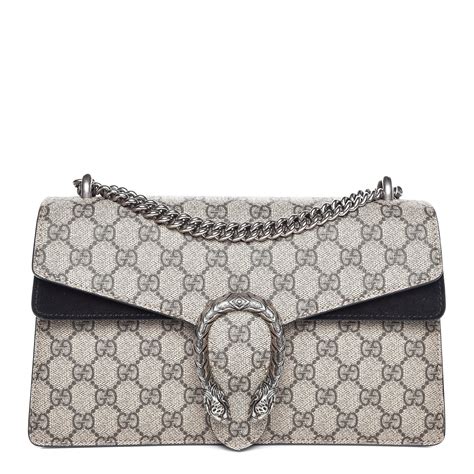 gucci gg supreme monogram small dionysus shoulder bag black|gucci dionysus super mini bag.